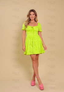 Vestido Laise Verde Lima